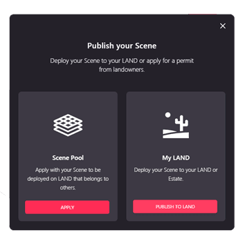 Publish your LAND